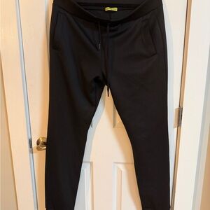 Versace Jeans Collection Black Joggers with Yellow Logo Tag and Logo on back
